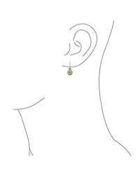 Bling Jewelry Classic Art Deco Style Halo Circle Circlet Solitaire Synthetic Stones Drop Earrings .925 Sterling Silver