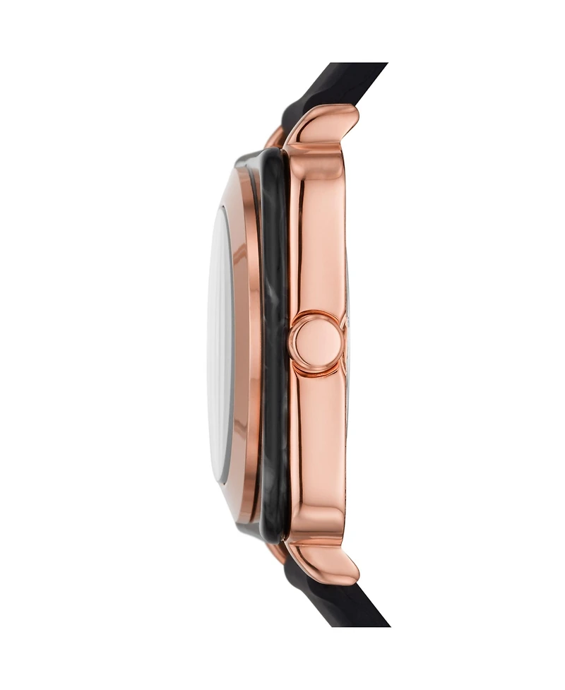 Skechers Women's Calabar Three-Hand, Two-Tone Alloy Watch Black