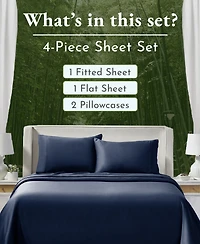 King 4 Piece Rayon from Bamboo Deep Pocket Sheet Set