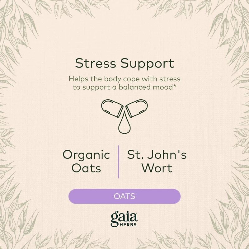 Gaia Herbs Emotional Balance - Stress Support Supplement to Help the Body Cope with Stress - With St. John s Wort, Passionflower, Vervain, and Oats