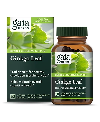 Gaia Herbs Ginkgo Leaf - Traditionally Used to Support Healthy Circulation and Brain Function - Organic, Herbal Supplement
