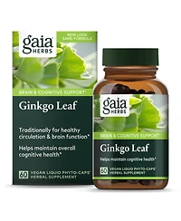 Gaia Herbs Ginkgo Leaf - Traditionally Used to Support Healthy Circulation and Brain Function - Organic, Herbal Supplement