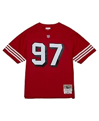 Men's Mitchell & Ness Bryant Young Scarlet Distressed San Francisco 49ers Legacy Replica Jersey