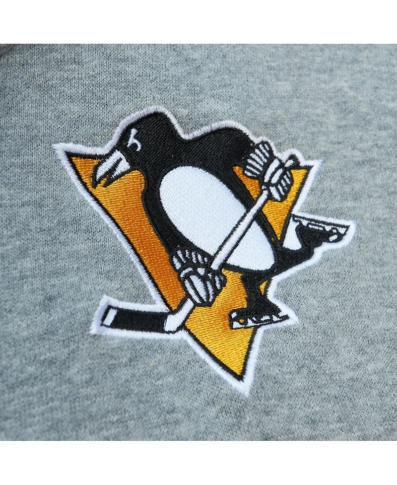 Men's Mitchell & Ness Black, Gray Pittsburgh Penguins Head Coach Pullover Hoodie