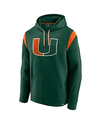 Men's Fanatics Green Miami Hurricanes Gym Rat Pullover Hoodie
