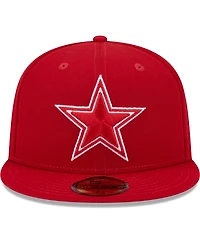 Men's New Era Scarlet Dallas Cowboys Super Bowl Xxvii Main Patch 59FIFTY Fitted Hat