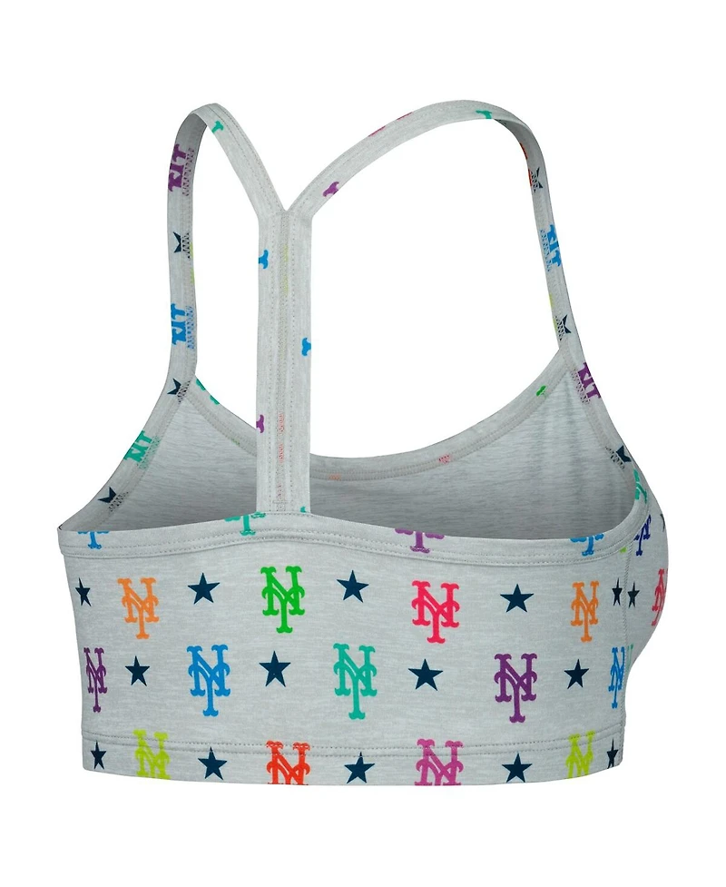 Women's Terez Gray New York Mets Tlc Rainbow Bra