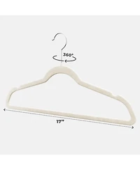Homeitusa 50-pack Ivory Velvet Hangers - Ultra-Thin Hangers - Non-slip for Skirts and Pants Hangers