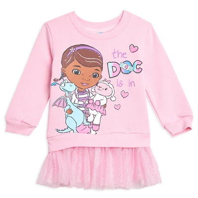 Doc Mcstuffins Girls Fleece Sweatshirt Dress