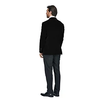 Gino Vitale Men's 2 Piece Double Breasted Velvet Birdseye Lapel Slim Fit Tuxedo