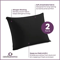 Circles Home 100% Cotton Standard Pillow Protector with Zipper