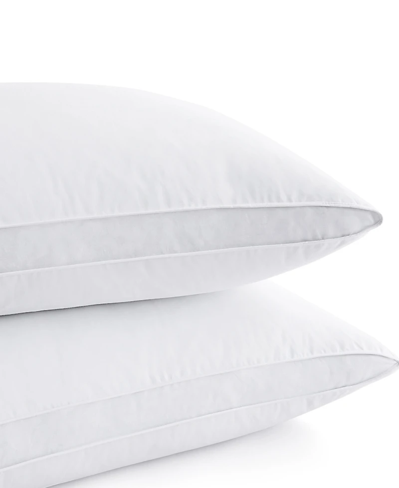 Unikome 100% Cotton Medium Soft Down and Feather Gusseted 2-Pack Pillows