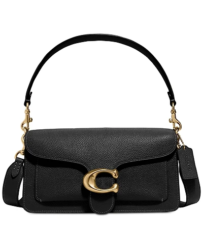 Coach Tabby Medium Polished Pebble Leather Shoulder Bag 26