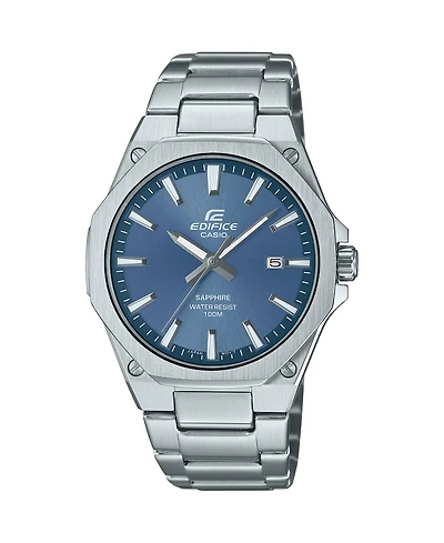 G-Shock Edifice Men's Analog Silver-Tone Color Stainless Steel Watch, 39.9mm, EFRS108D-2AV