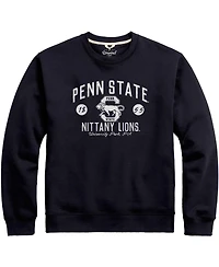 Men's League Collegiate Wear Navy Distressed Penn State Nittany Lions Bendy Arch Essential Pullover Sweatshirt