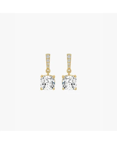Audrey Square Crystal Dangling Earrings