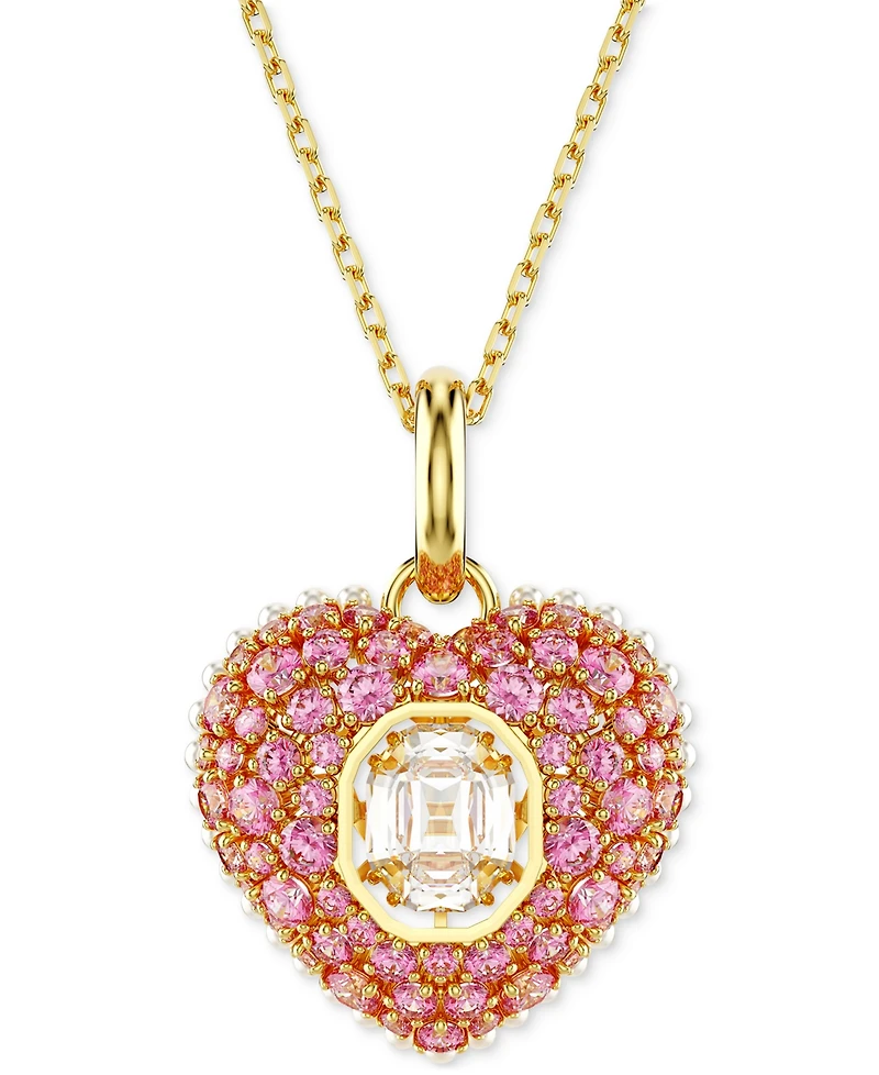 Swarovski Gold-Tone Hyperbola Pendant Octagon Cut Necklace, 15" + 2-3/4" extender
