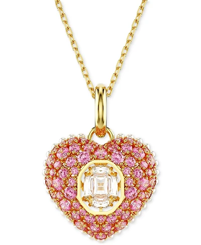 Swarovski Gold-Tone Hyperbola Pendant Octagon Cut Necklace, 15" + 2-3/4" extender
