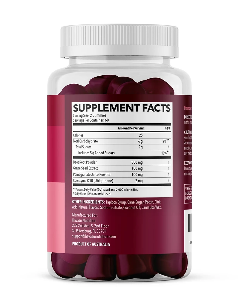 Beet Root Gummies, Havasu Nutrition, 120ct