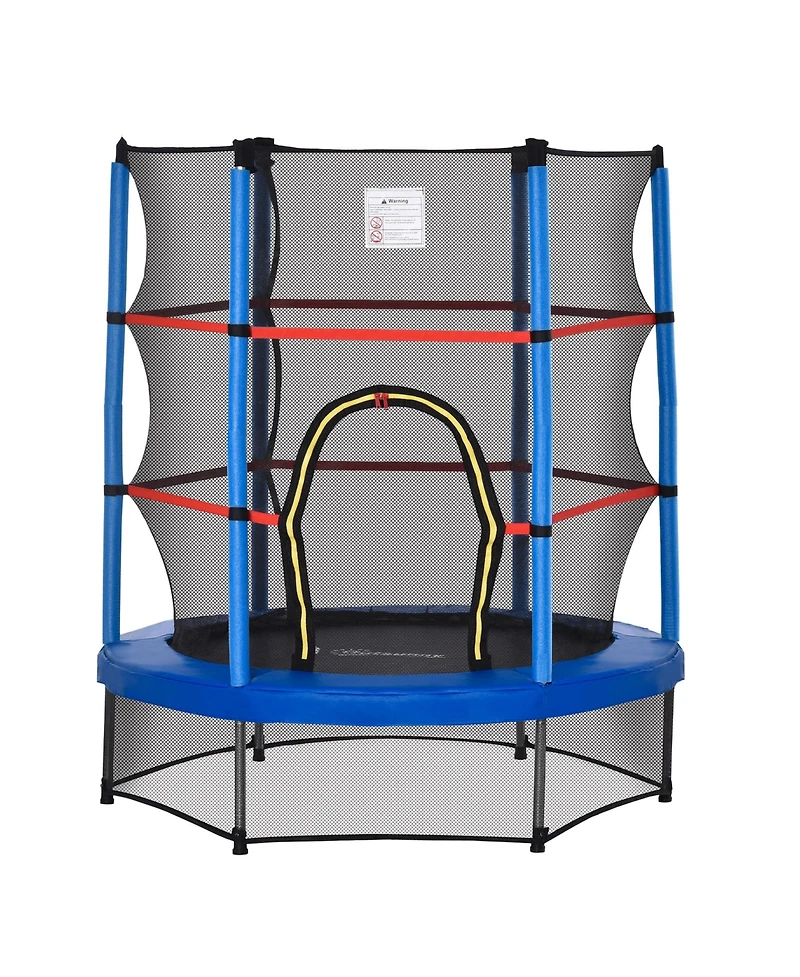 Outsunny Φ5FT Kids Trampoline with Enclosure Net for Age 3 to 6 Years