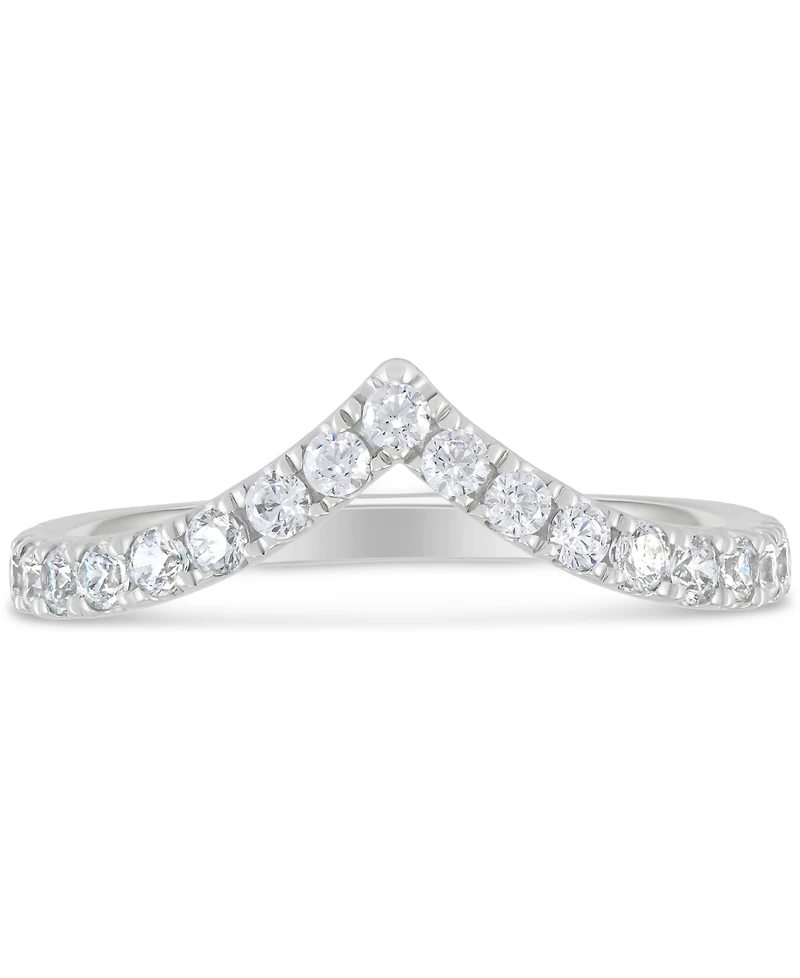 Grown With Love Igi Certified Lab Chevron Band (1/2 ct. t.w.) 14k White or Yellow Gold