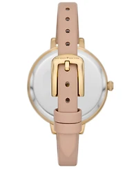kate spade new york Women's Metro Three-Hand Nude Leather Watch 34mm Gift Set