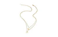 Moon and Star Layered Necklace