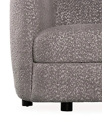 Isabella 82.5" Boucle Fabric Curved Sofa