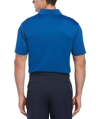 Pga Tour Men's Airflux Solid Mesh Short Sleeve Golf Polo Shirt