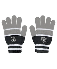 Women's Wear by Erin Andrews Las Vegas Raiders Stripe Glove and Scarf Set