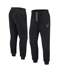 Men's and Women's Fanatics Signature Black Milwaukee Bucks Super Soft Fleece Jogger Pants