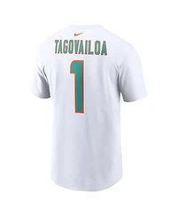 Men's Nike Tua Tagovailoa White Miami Dolphins Player Name and Number T-shirt