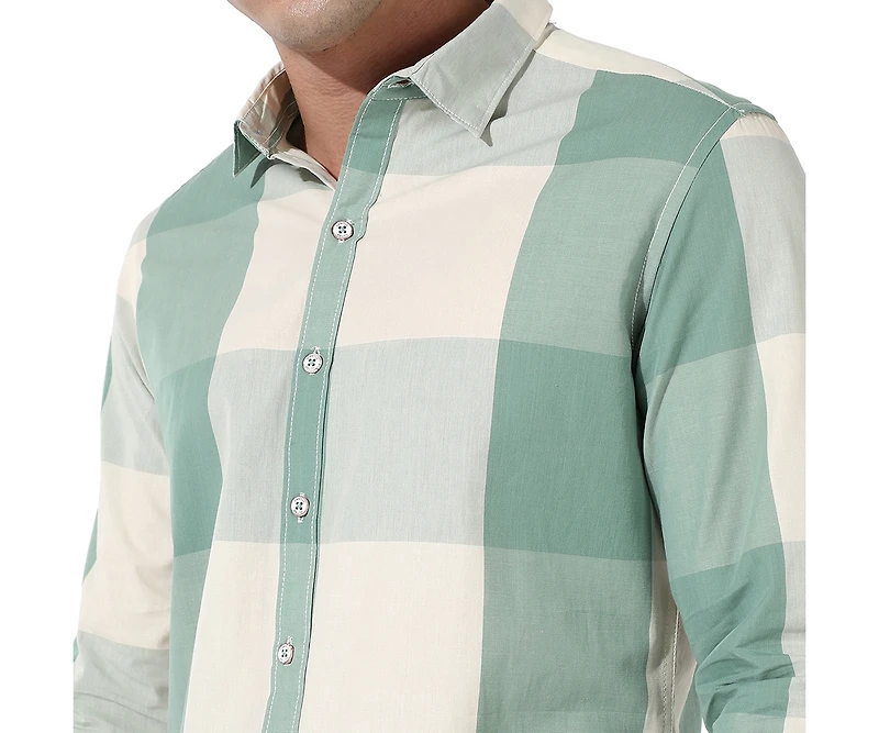 Campus Sutra Men's Cotton Buffalo Check Shirt