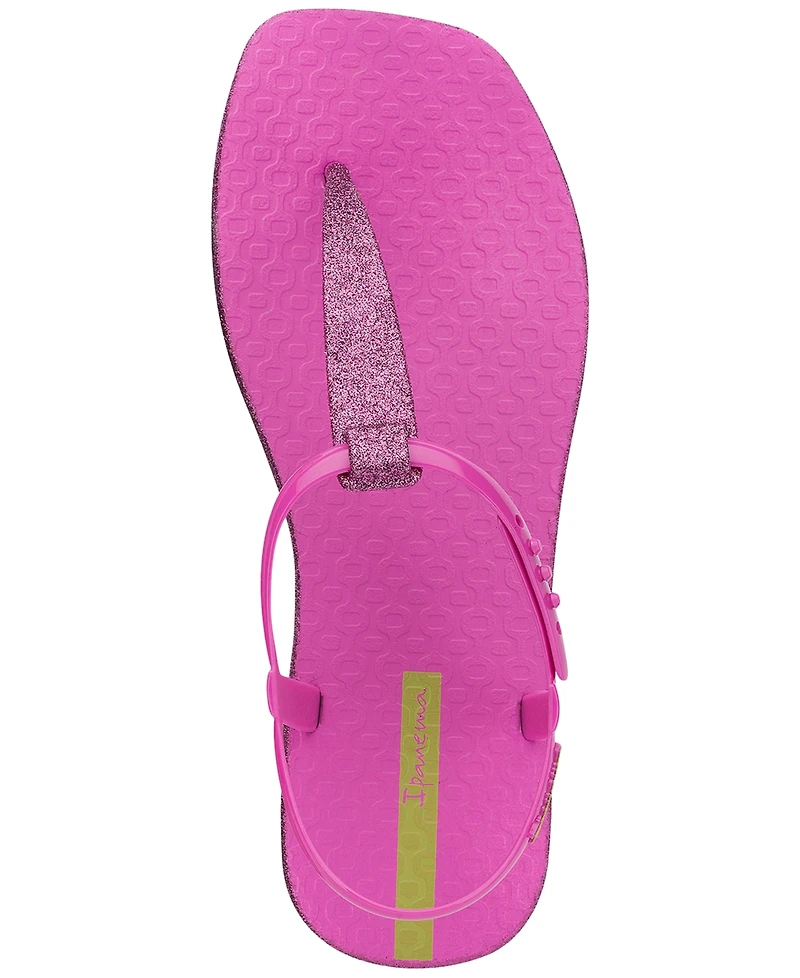 Ipanema x Shakira Class Edge Glow Slip-On Embellished T-Strap Thong Sandals