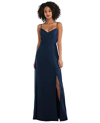 Women's Tie-Back Cutout Maxi Dress with Front Slit