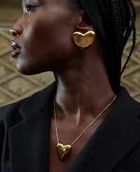 Oma The Label Vintage Heart Statement Stud Earrings
