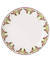 American Atelier Jay Import Bargello Set of 6 Holiday Dinner Plates