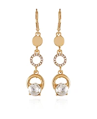 T Tahari Gold-Tone Linear Dangle Drop Statement Earrings