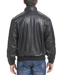 Bgsd Men City Leather Bomber Jacket - Tall