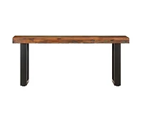 Bench 43.3" Solid Reclaimed Wood and Steel