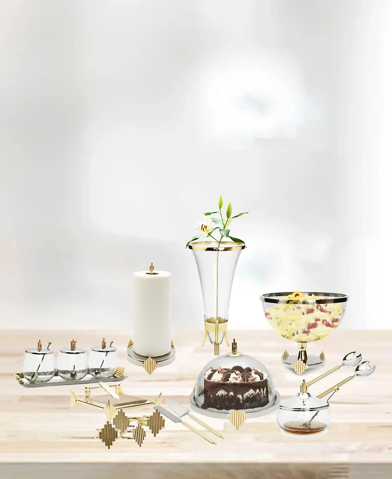 Classic Touch Glass Vase with Symmetrical Design Base