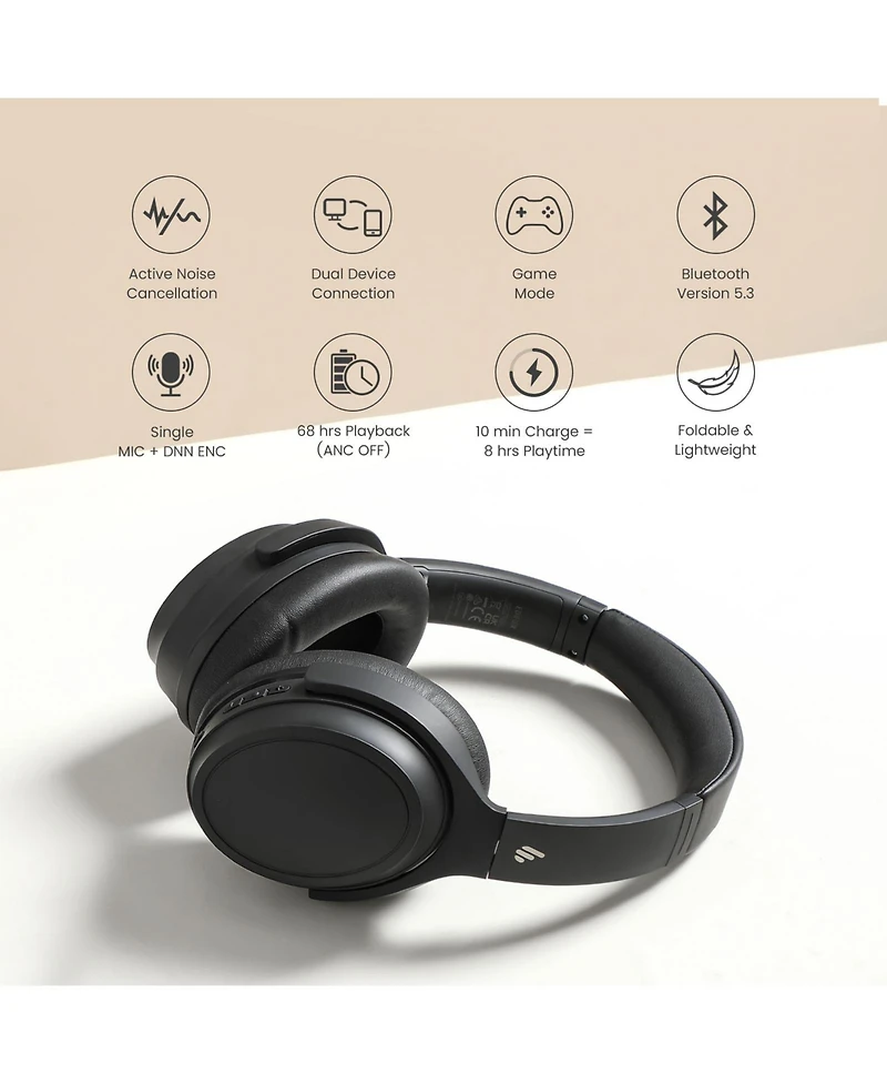 Edifier WH700NB Wireless Active Noise Cancellation Over-Ear Headphones