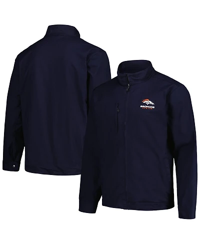 Men's Dunbrooke Navy Denver Broncos Journey Workwear Tri-Blend Full-Zip Jacket