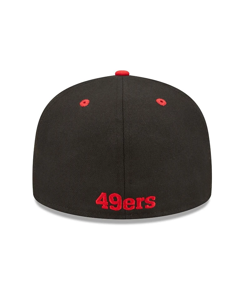 Men's New Era Black, San Francisco 49ers Flipside 2Tone 59FIFTY Fitted Hat