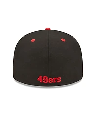Men's New Era Black, San Francisco 49ers Flipside 2Tone 59FIFTY Fitted Hat
