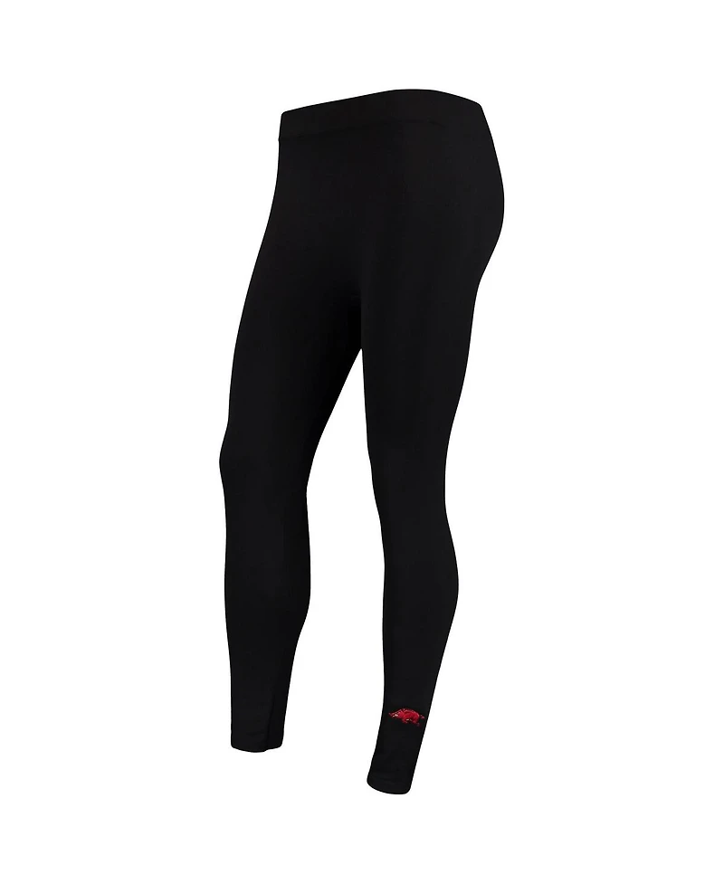 Women's ZooZatz Black Arkansas Razorbacks Fleece Leggings