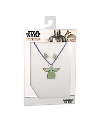Starwars Disney Star Wars The Mandalorian Grogu Fashion Stud Earrings and Necklace Set, Officially Licensed