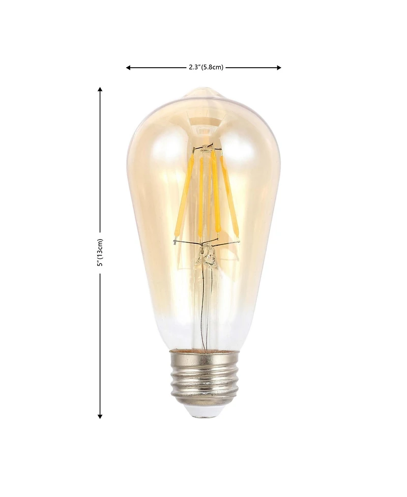 Vintage Like Non-Dimmable ST58 4-Watt Led Edison Glass Bulbs with E26 Base (Pack of 4)