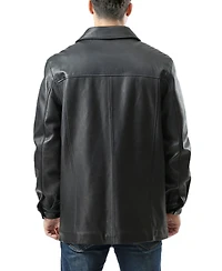 Bgsd Men Samuel Leather Car Coat - Big and Tall