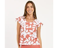 Calypsa Women's 2in1 Adjustable Sleeve Swim Top